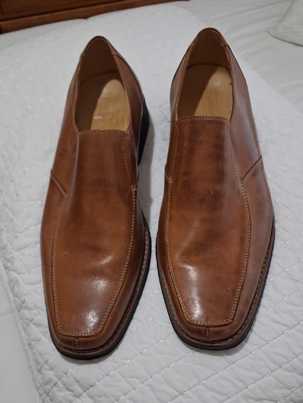 Sandro Men's Tan Leather Slip-On Loafers Sz 13 D